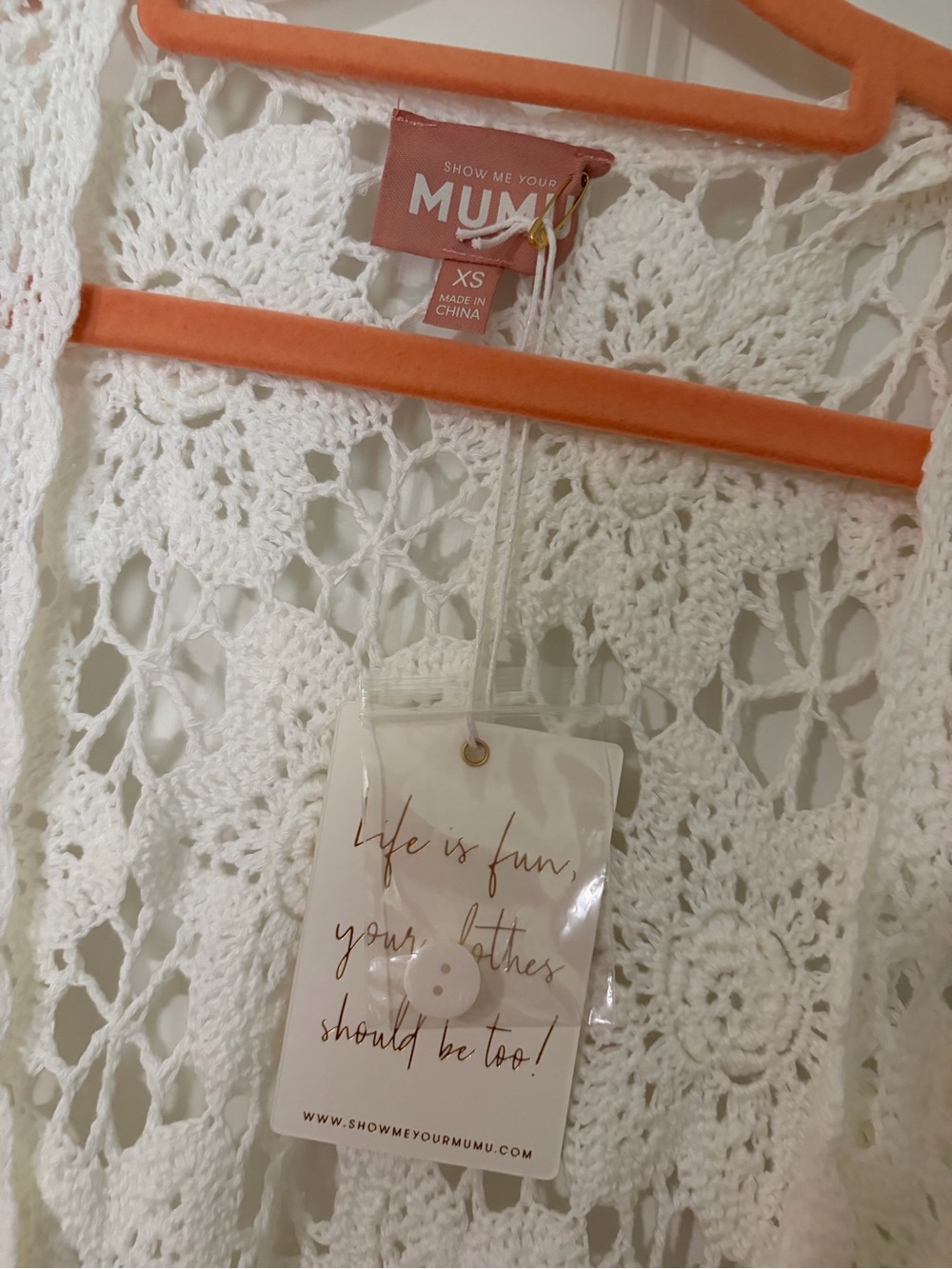 Show Me Your Mumu Heatwave Vest Top Cover Up Salt Air Crochet XS - Picture 6 of 7